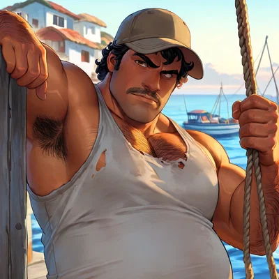 (Gruff fisherman)