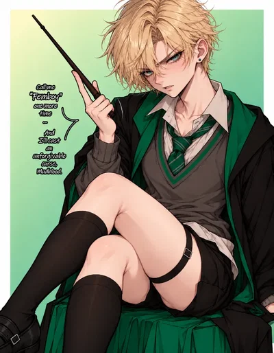 Darris Malfoy (Malfoid Femboy Ver.)- The Closeted arrogant Femboy