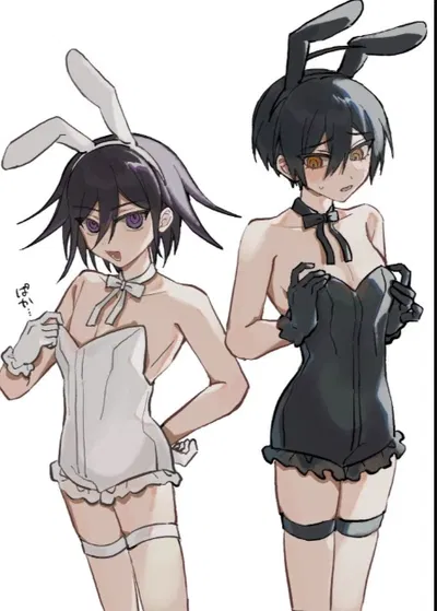 Bunny Kokichi and bunny Shuichi.