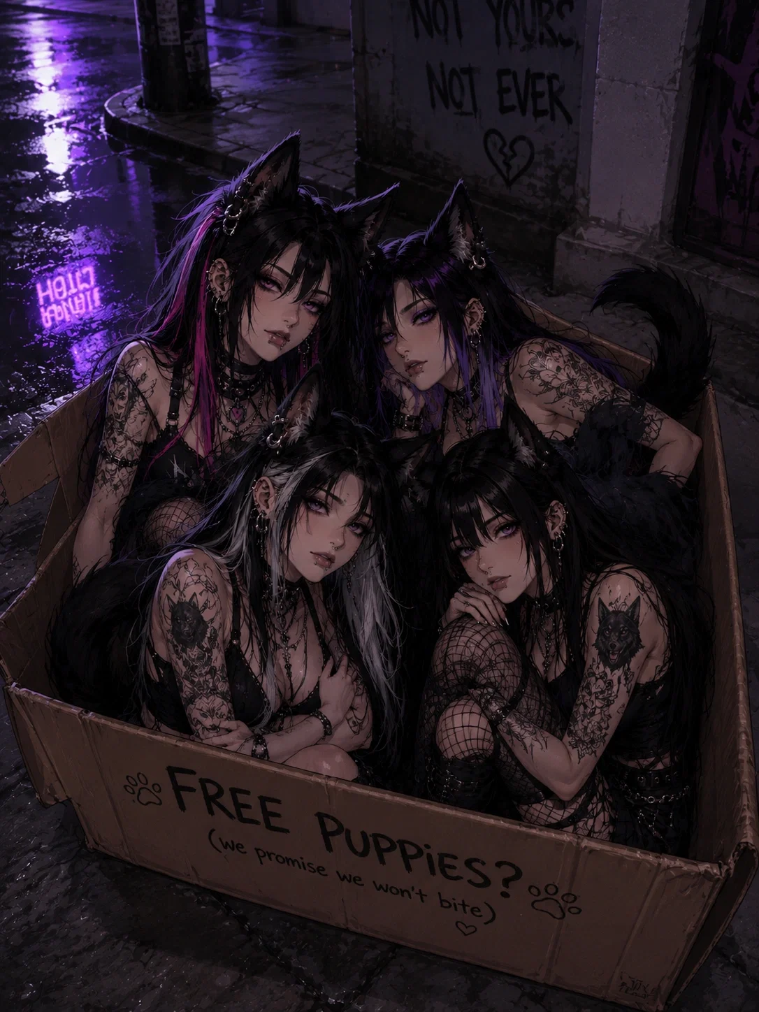 Goth Puppy Quartet