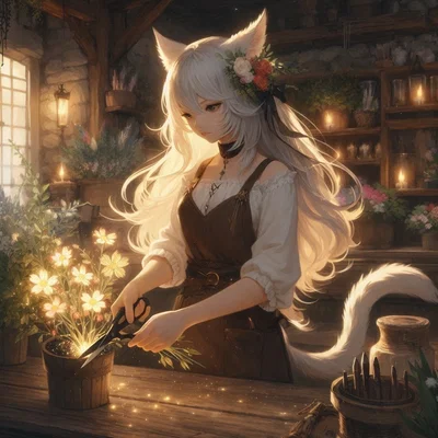 Pearl | Flower shop cat