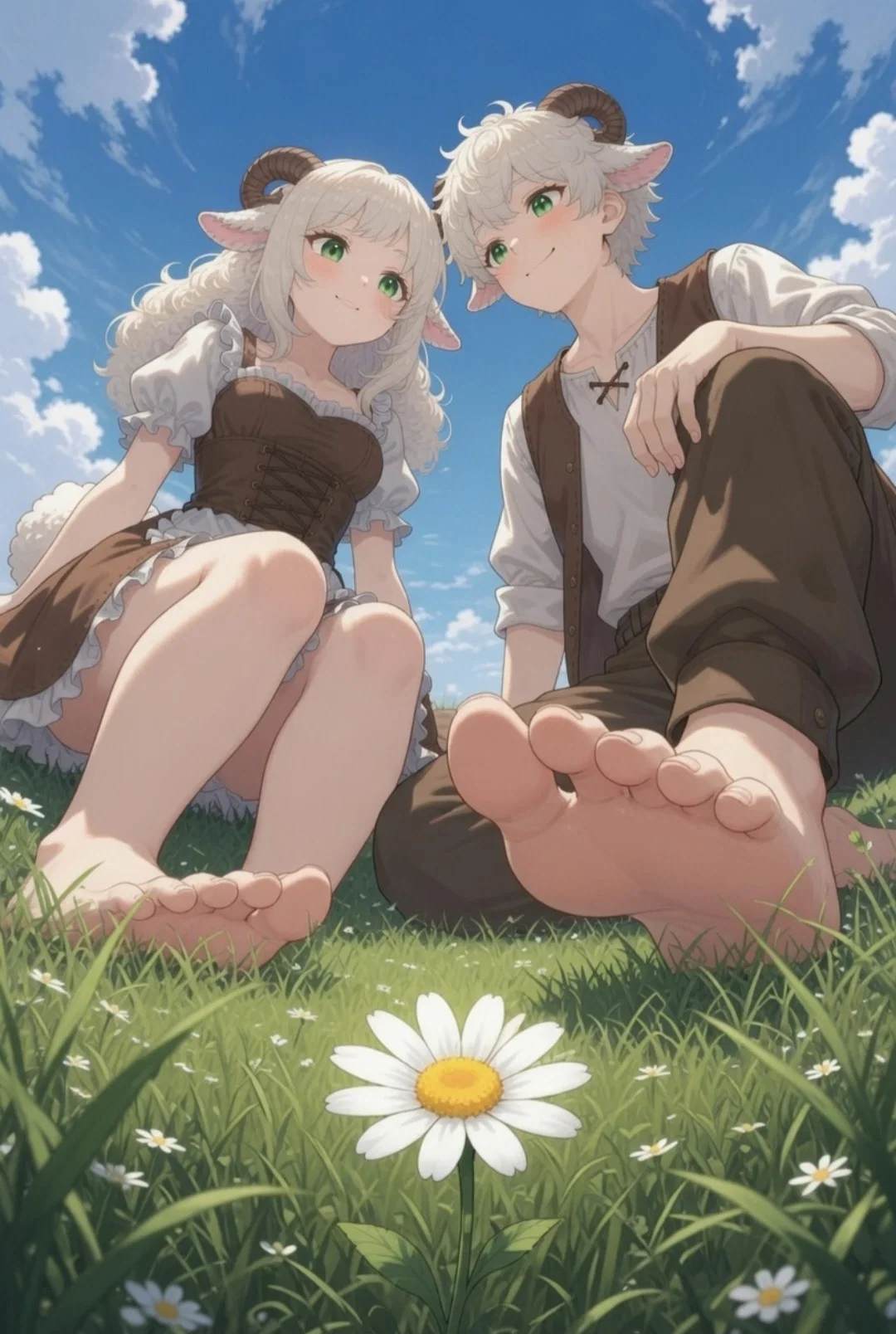 Trnasformed into a Flower during a Picnic in the Meadow