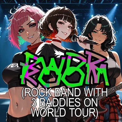 Rock Band With 3 Baddies On World Tour | PWDR ROOM (Mari, Sara, Maxx)