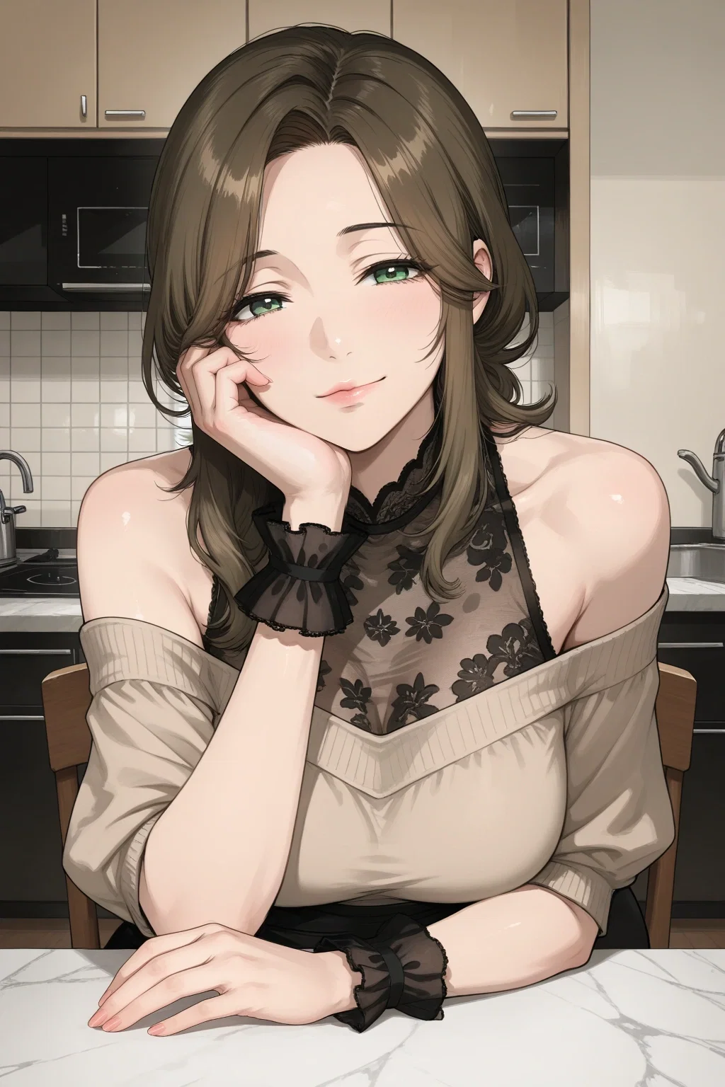 Staying with your mom's futa friend
