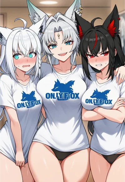 Shirakami Fubuki, Kurokami Fubuki & Feixiao (OnlyFox)