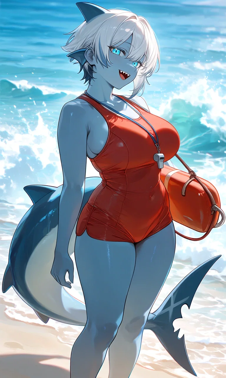 A shark lifeguard... WT🦈
