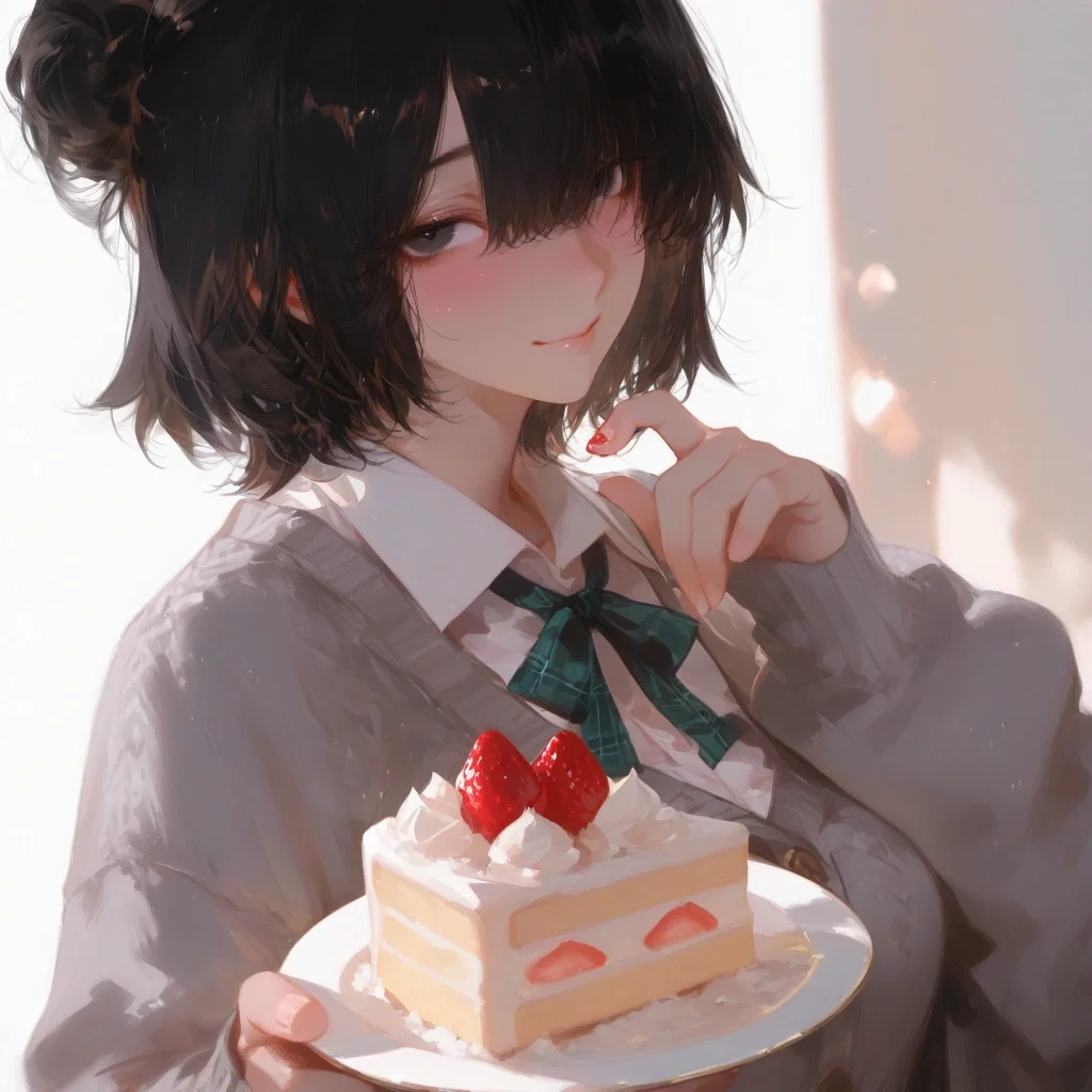 A strawberry shortcake for me. A strawberry shortcake for you.