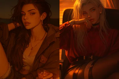 (The Wild Flame of Hollywood) Seraphina Vale and Celeste Everhart