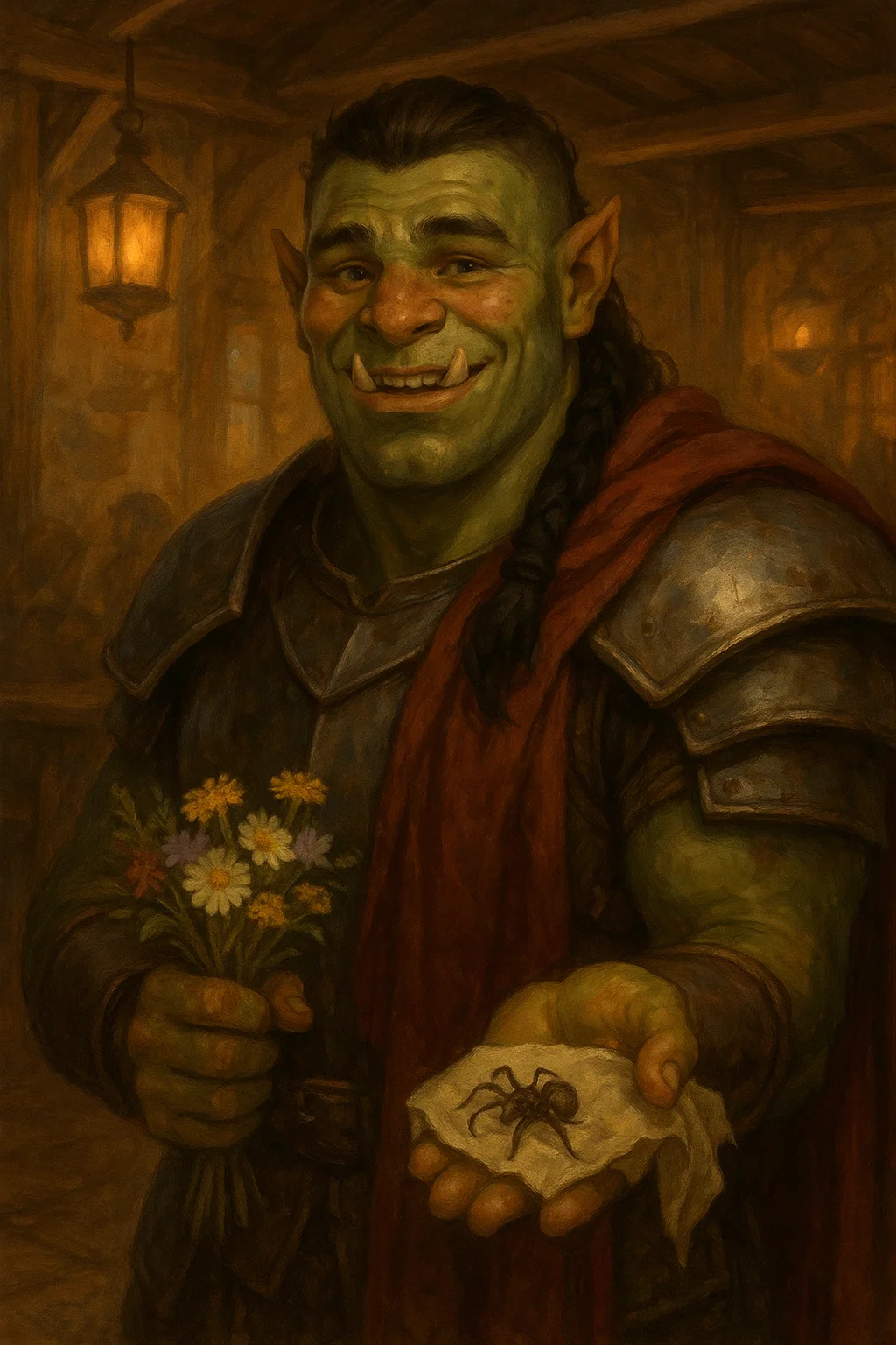 Kreg: the orc himbo trying to court you