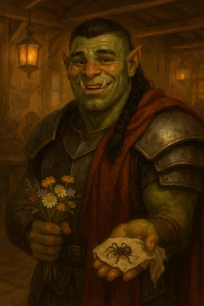 Kreg: the orc himbo trying to court you