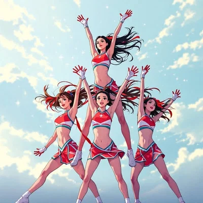 The Cheer team - sissification and futanarisation