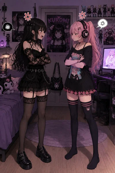 🍿Goth vs Otaku: Roommate Civil War