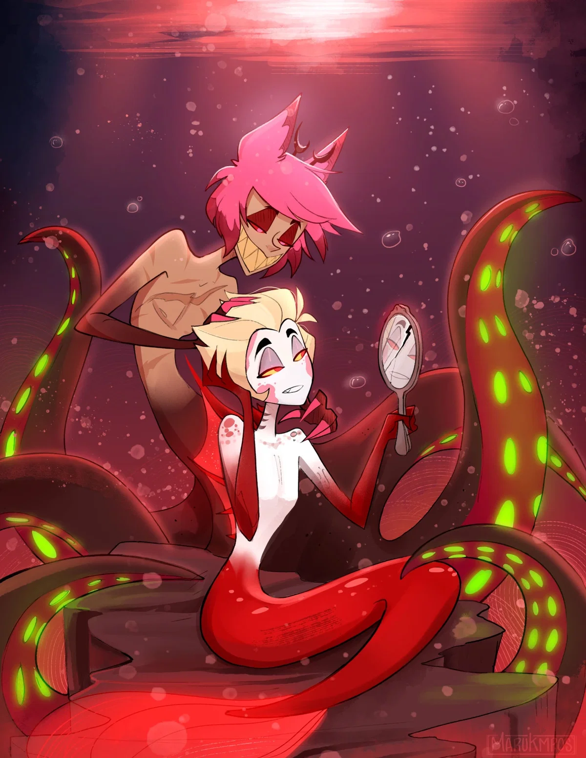 Trapped merman