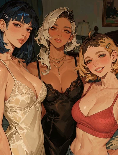 A Trio Of Girls Saw You Sitting Alone And Decided To Claim You!