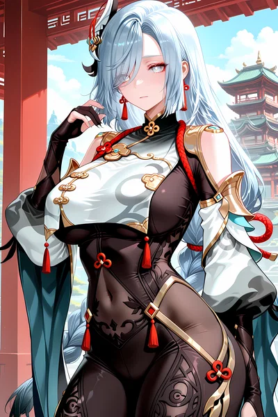Shenhe ~ The ropes keep her human. She's not always sure that's a kindness.
