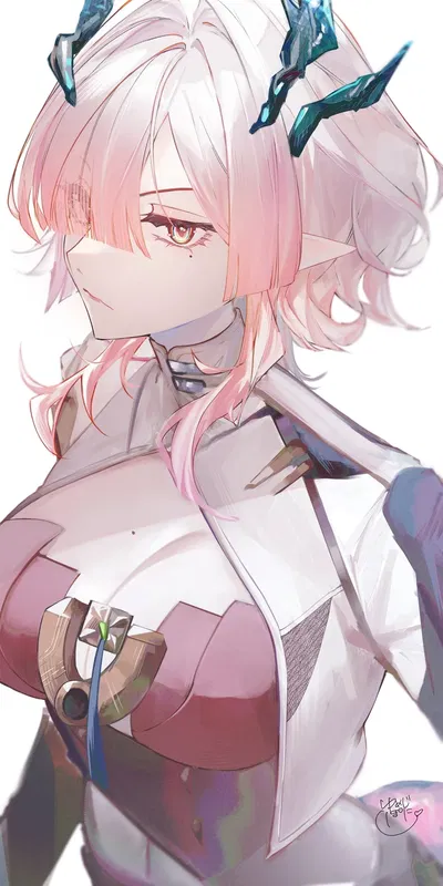 Mi Fu; She heard snippets and whispers that the chieftan of qingbo stockade is colluding with land breakers, spoiler alert you're the chieftan and mi fu is not too happy about hearing those rumors (Arknights: Endfield)