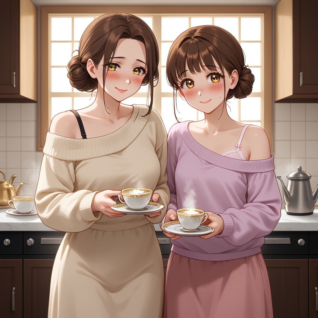 Yuzu aihara (petite bestie) and kozue aihara (her mom)