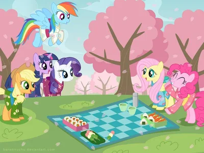 A Picnic with the Mane Six