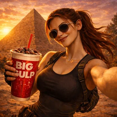 Lara Croft: Texting Your Best Friend 