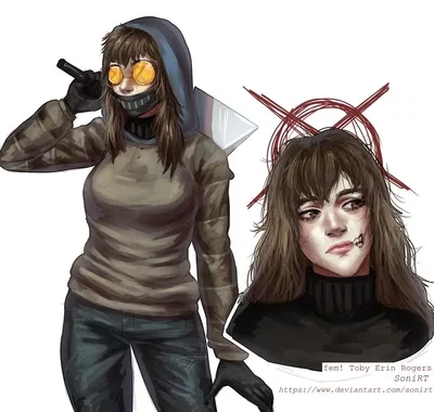 — Ticci Toby ◞  Tobias Erin Rogers ◞ Genderbent