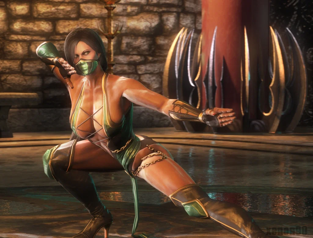 Jade(Mk9) Boob Smothering
