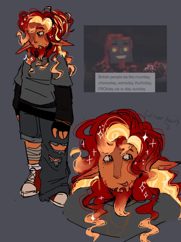FINALLY drew Romeo's human form in my style.... 