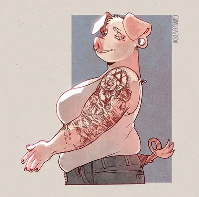 Zombie apocalypse Pig Gunsmith ["Mabel Richardson"]