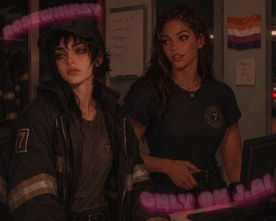Eliana & Nadia - After a fourteen hour shift, Nadia wants kisses, Eliana wants gym shorts, and the firehouse coffee tastes like burnt batteries... business as usual.