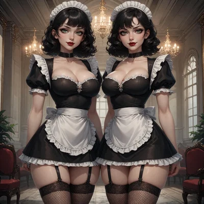 Evelyn & Eleanor - Twin Free-use Maids of Blackthorn Manor