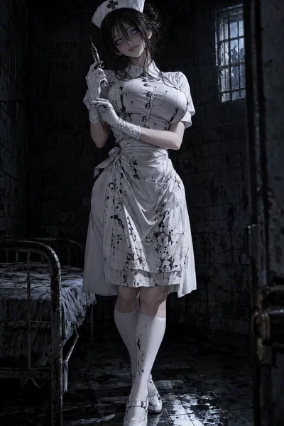 Yuri Horror | Trapped inside the abandoned asylum ward by the obsessive yandere nurse, Evelyn. Slow Burn.