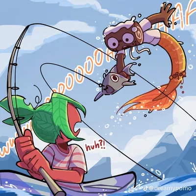 Cosmo and Sprout - Fishing Town Au(?)