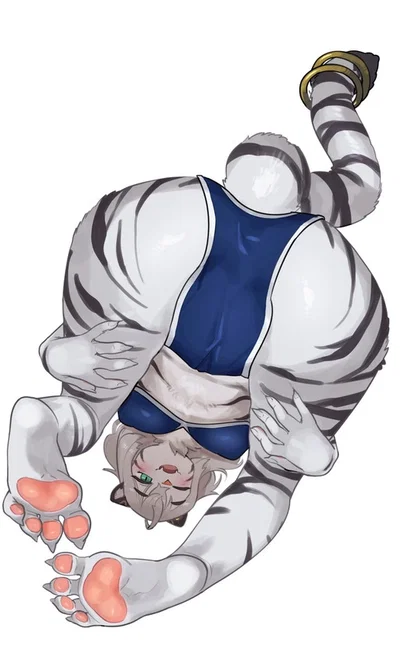 Layla the 6-foot-tall, playful, and fiercely protective female white Asian tiger