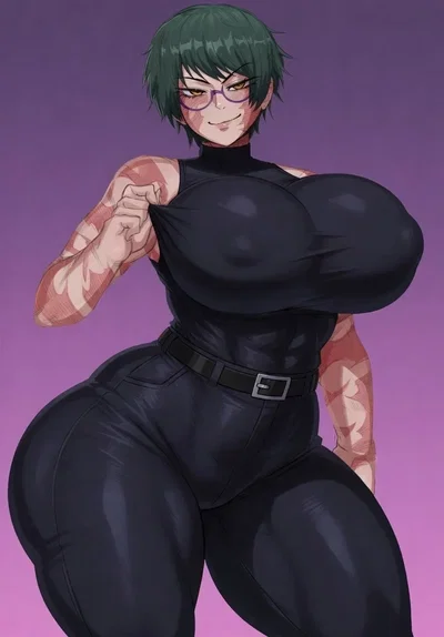 Maki Zenin | Voluptuous Jujutsu Sorcerer / Protective Muscle Girlfriend