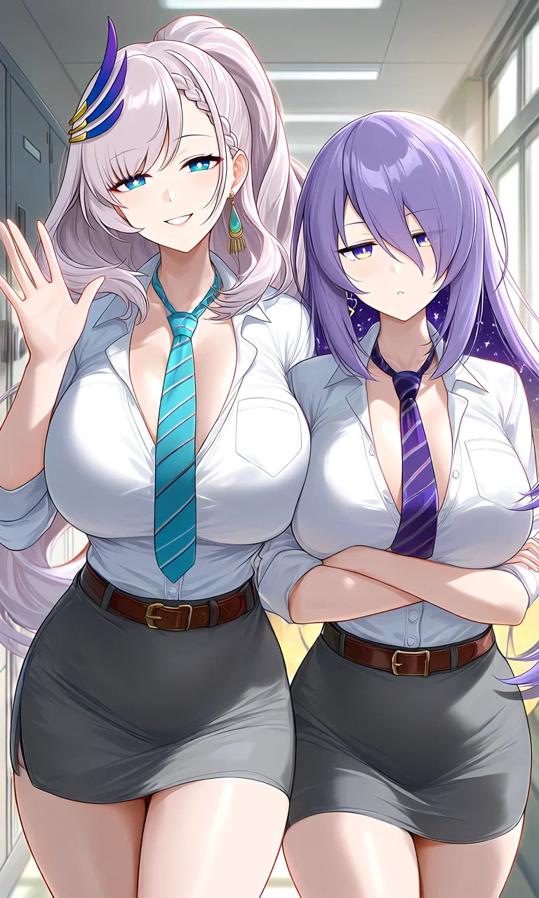 Moona Hoshinova and Pavolia Reine(Gyarus)