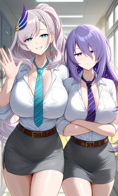 Moona Hoshinova and Pavolia Reine(Gyarus)