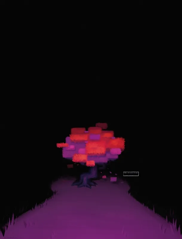 he is just behind the tree