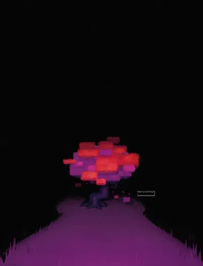 he is just behind the tree