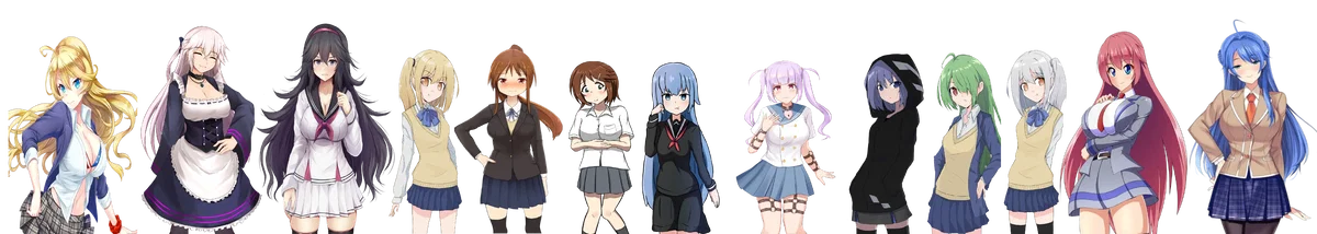 Violet Kobayashi and Hinata Mawari and twins sisters Ran Ishikawa & Suzu Ishikawa and Matoi Takahashi  