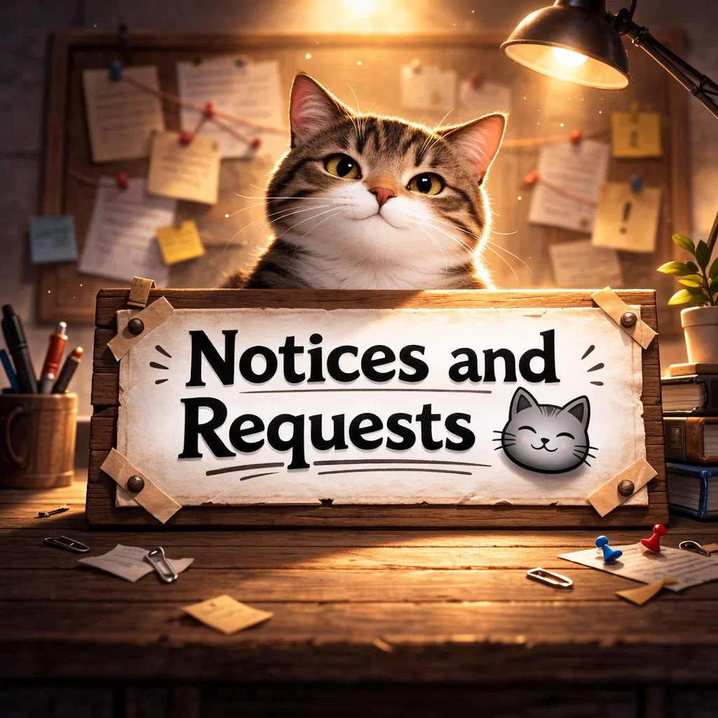 [Notices and Requests] - Important Notices and Chatbot's Requests.
