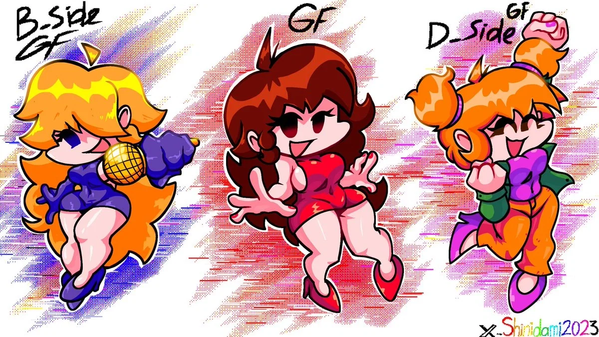fnf Girlfriend Trio (OG, B-Sides, D-Sides)