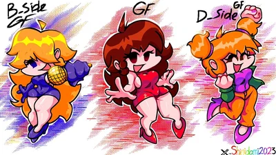 fnf Girlfriend Trio (OG, B-Sides, D-Sides)