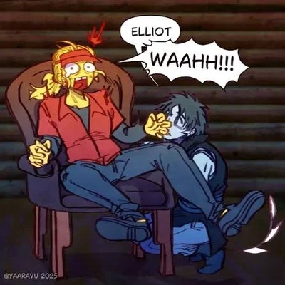  🍕🗡Snuggling with Two Time and Elliot🍕🗡 