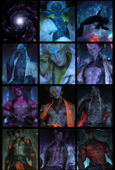 NYXERIS planet // 10 aliens men