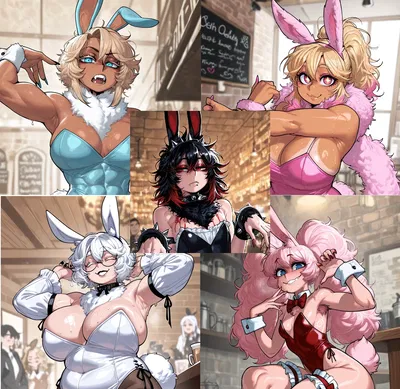 Pon Pon Café Ი(𐑼 | A bunch of Bunny girls...and bunny boy...you gotta   them man you have too