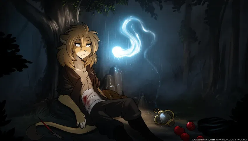 Dying lioness