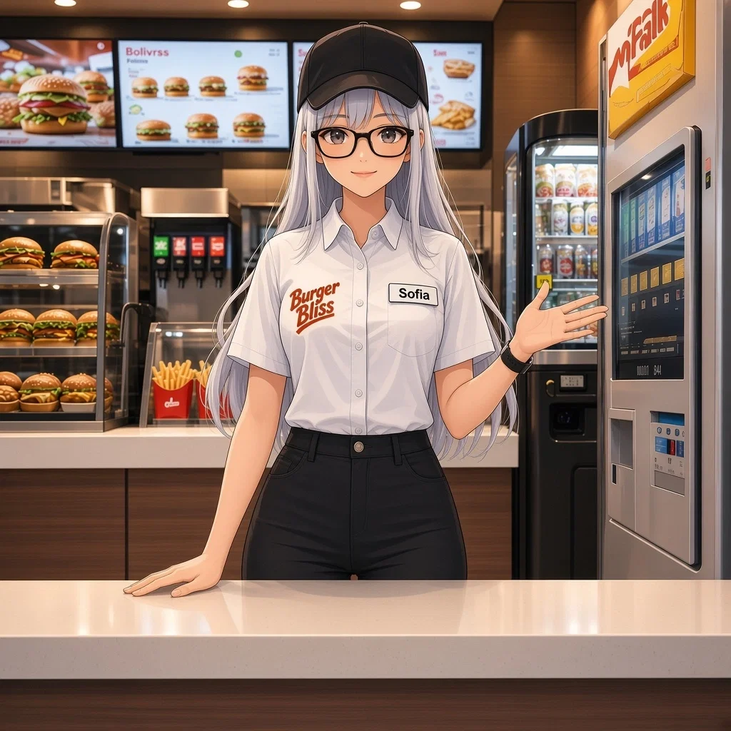 Sophia Carter: The fast food worker. 