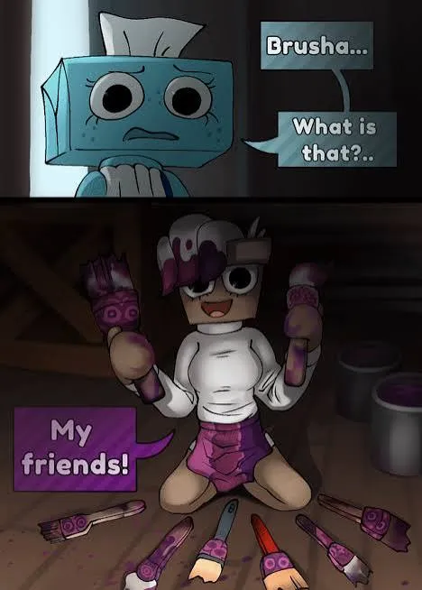 Twisted Brusha declares you her muse! [Dandy's world]