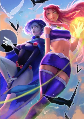 Raven and Starfire
