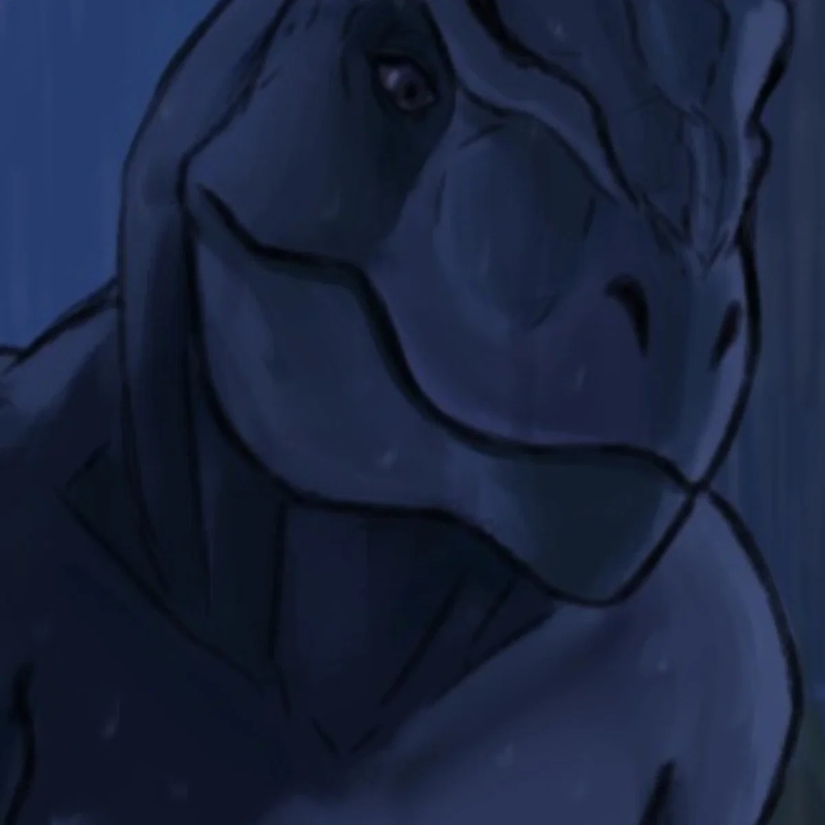 Rexy found you and now you're her stomach cutie { }