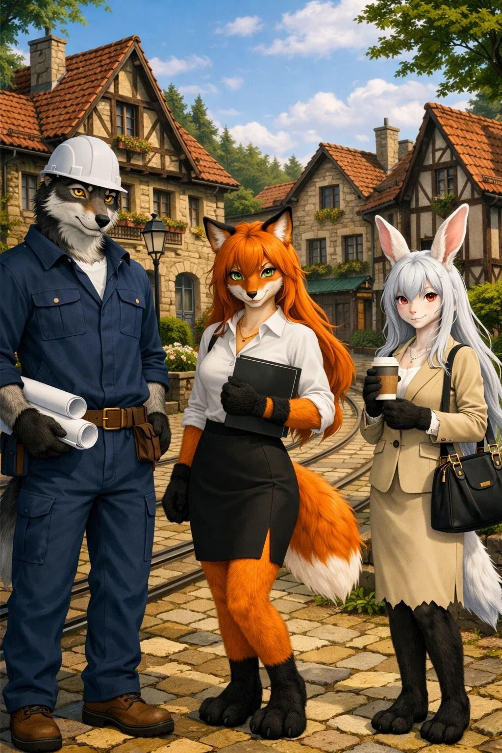 Furry x Humans x Demi-humans world (Modern setting)